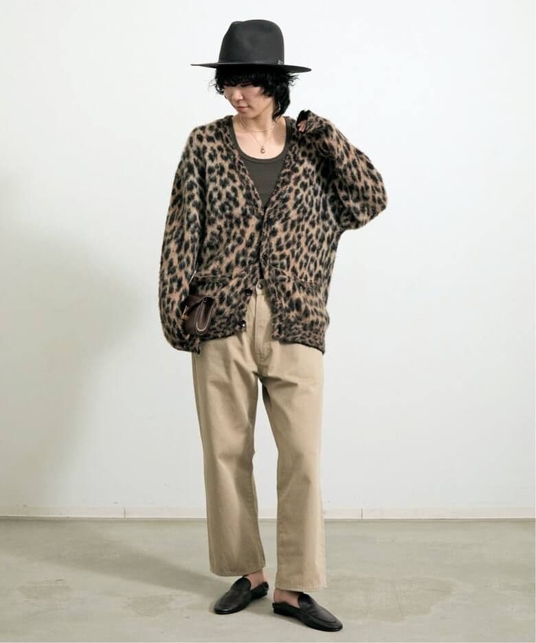トップス LANEUS LEOPARD CARDIGAN