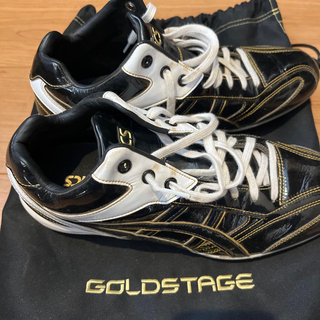 asics GOLDSTAGE スパイク ブラック/ホワイト 27.5㎝