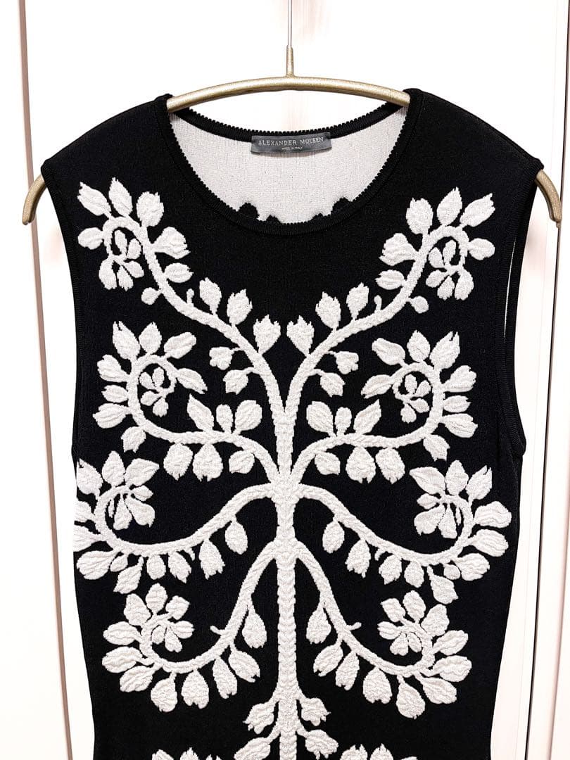 Alexander McQueen ブラック ニットミニワンピース XS ドレス