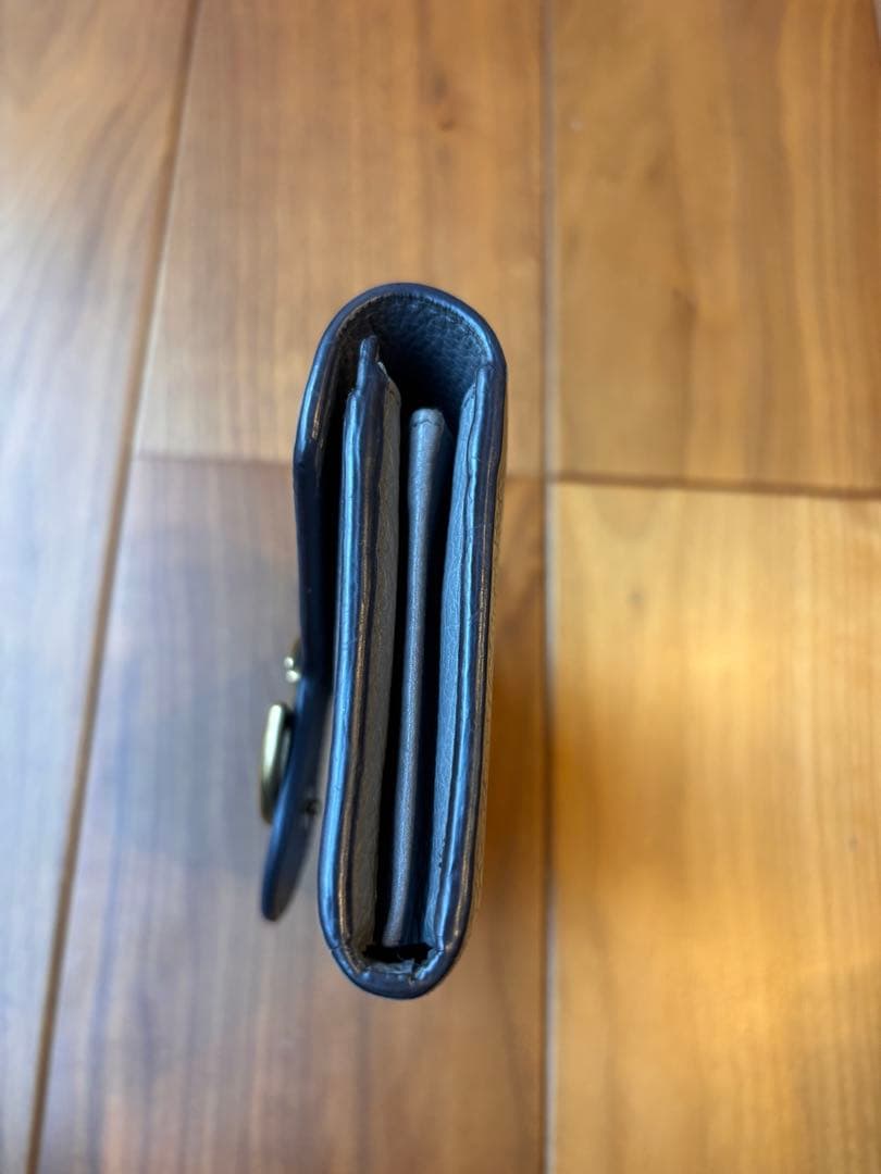 本物美品‼️グッチ 長財布 ビックマーモント GG レザー グレー ロゴ フラップ