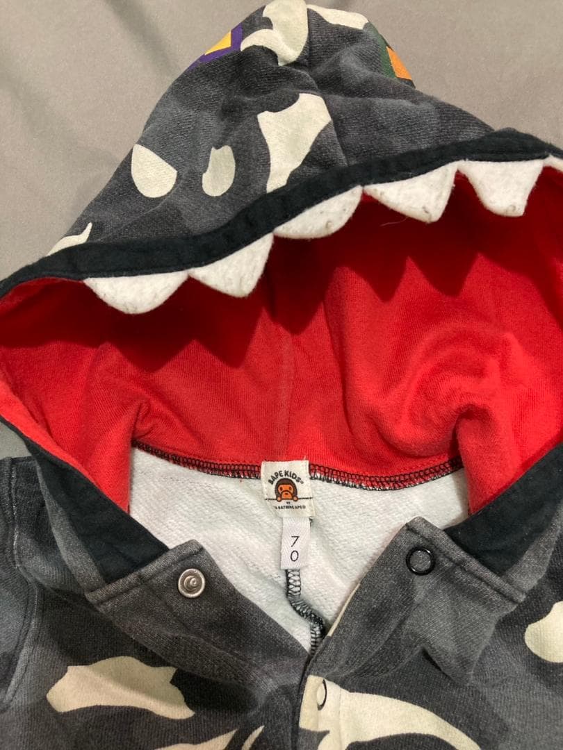 BAPE KIDS ロンパース シャーク 厚手 サイズ70
