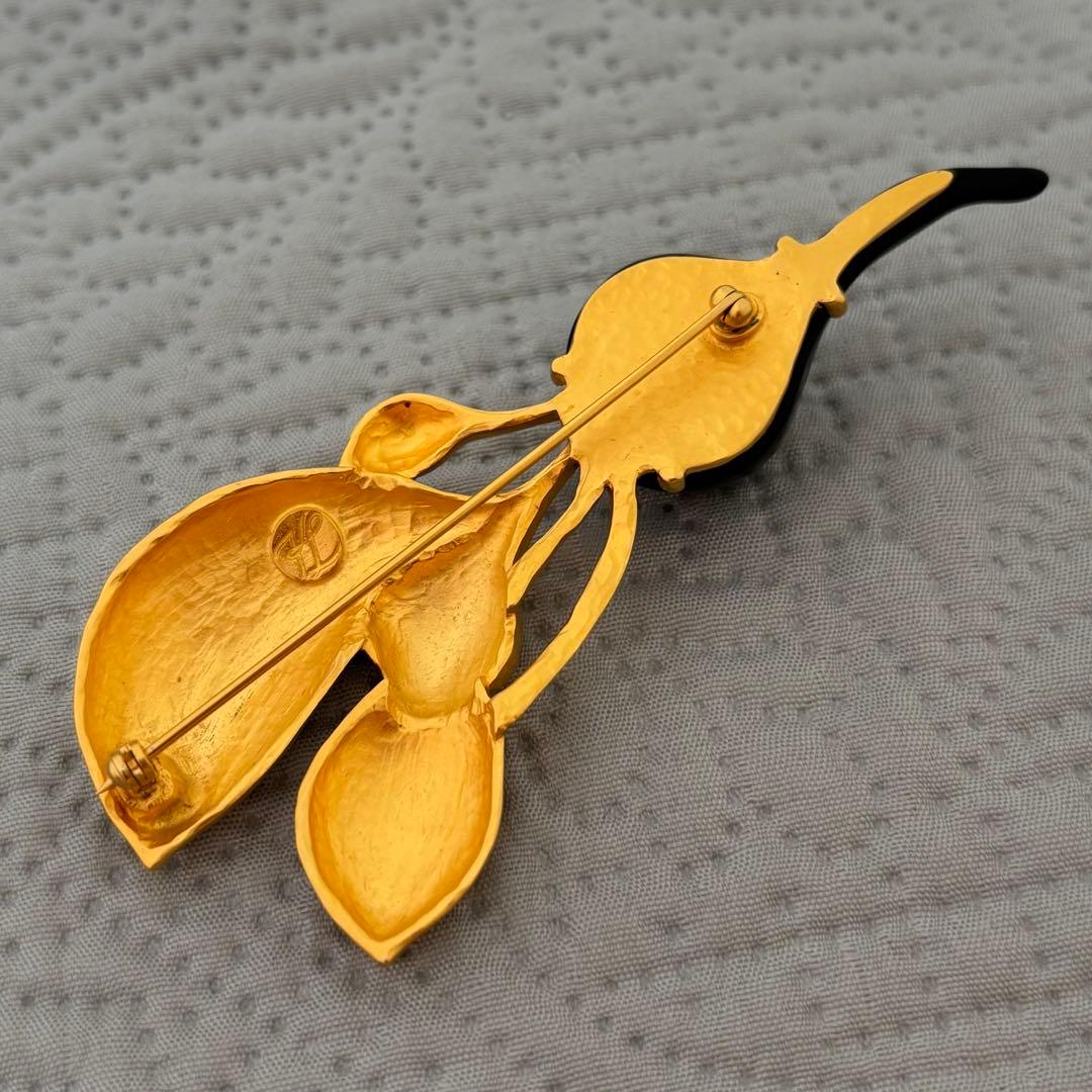 希少 ヴィンテージ 大ぶりKARL LAGERFELD ブローチ