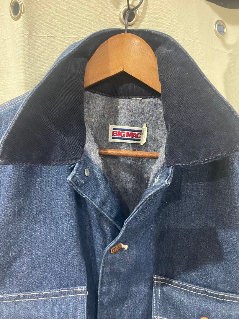 おそらくノンウォッシュ USA製 80s BIGMAC カバーオール L～XL