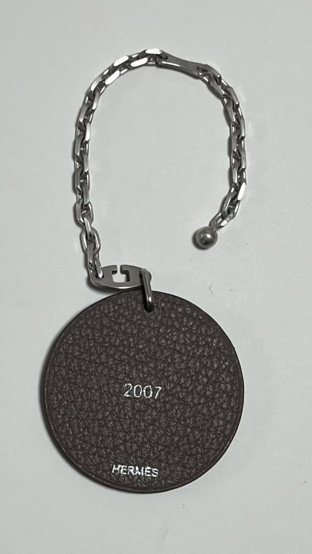 HERMES エルメス イノシシ アニマル レザー チャーム キーホルダー