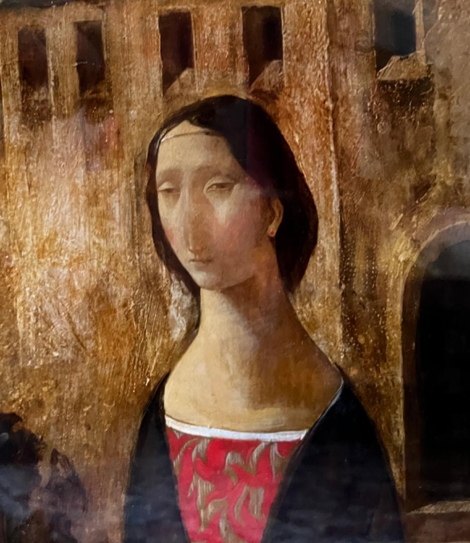 真作　吉岡正人 夜明け前 F10 テンペラ等　初期の傑作！　購入時400000