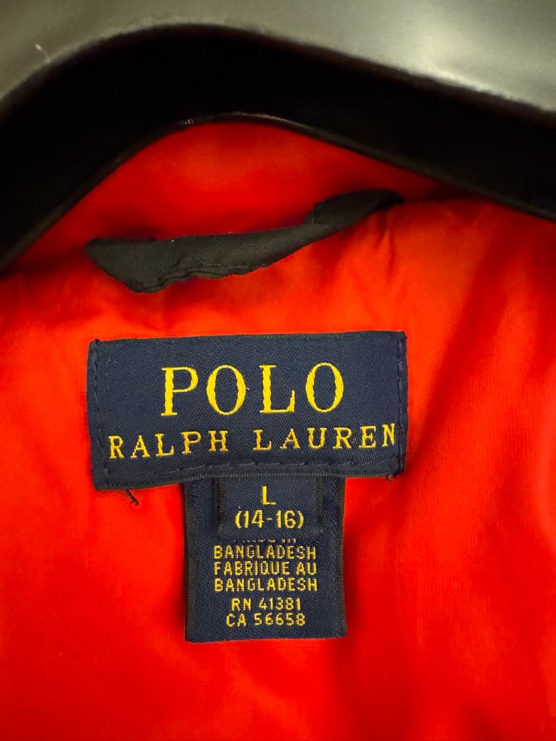 ラルフローレンボーイズダウン フード無サイズ成人S相当-肩幅43総丈66袖丈58