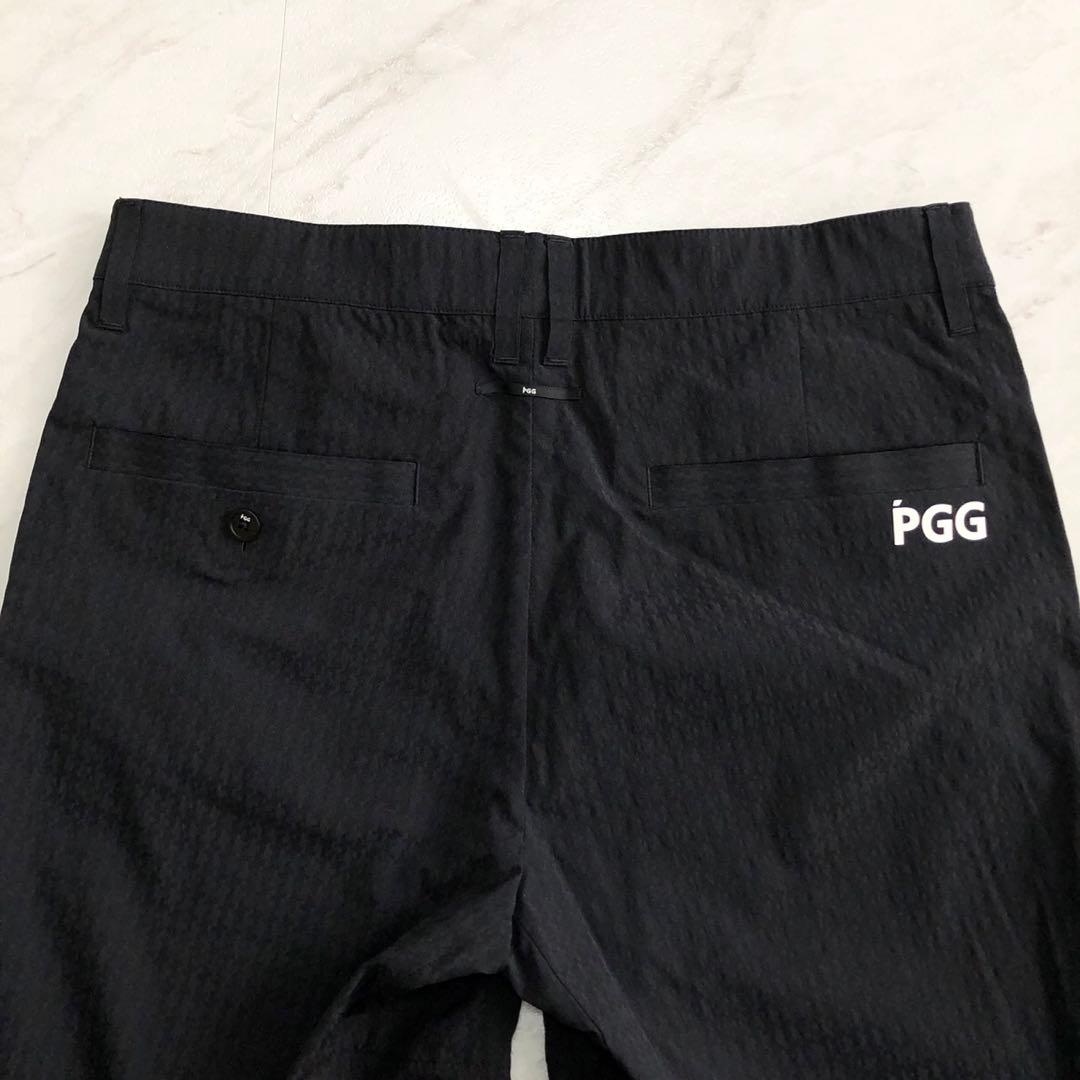 【近年モデル 新品】PGG ショートパンツ 千鳥格子 ストレッチ 速乾 ネイビー