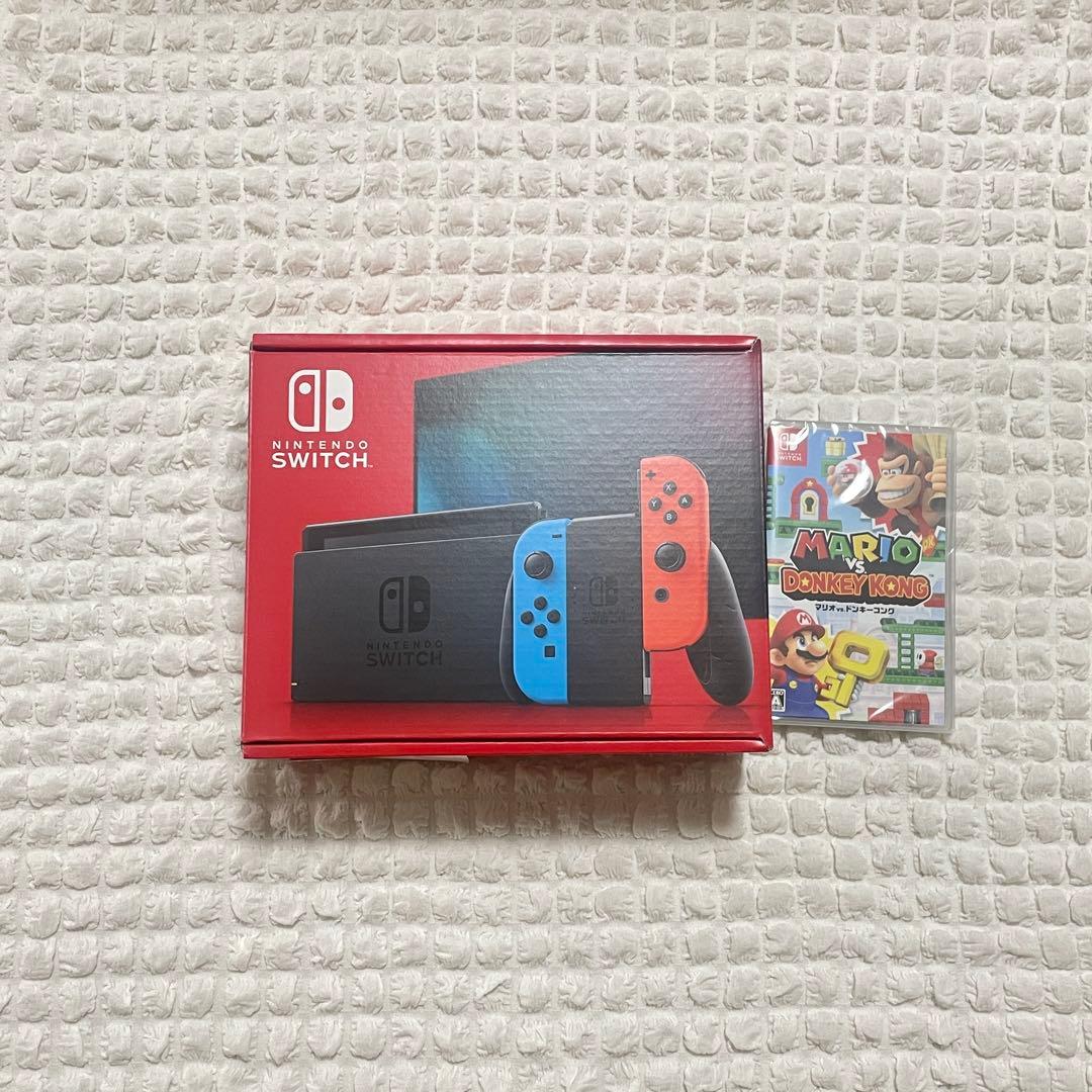 【ソフト付属】新品 Nintendo Switch ネオンブルー/レッド