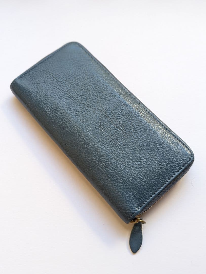 イルビゾンテ【限定色デニムブルー】ラウンドジップロングウォレット 希少 男女兼用