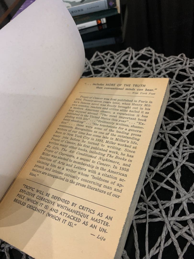 希少　Henry Miller Tropic of Cancer