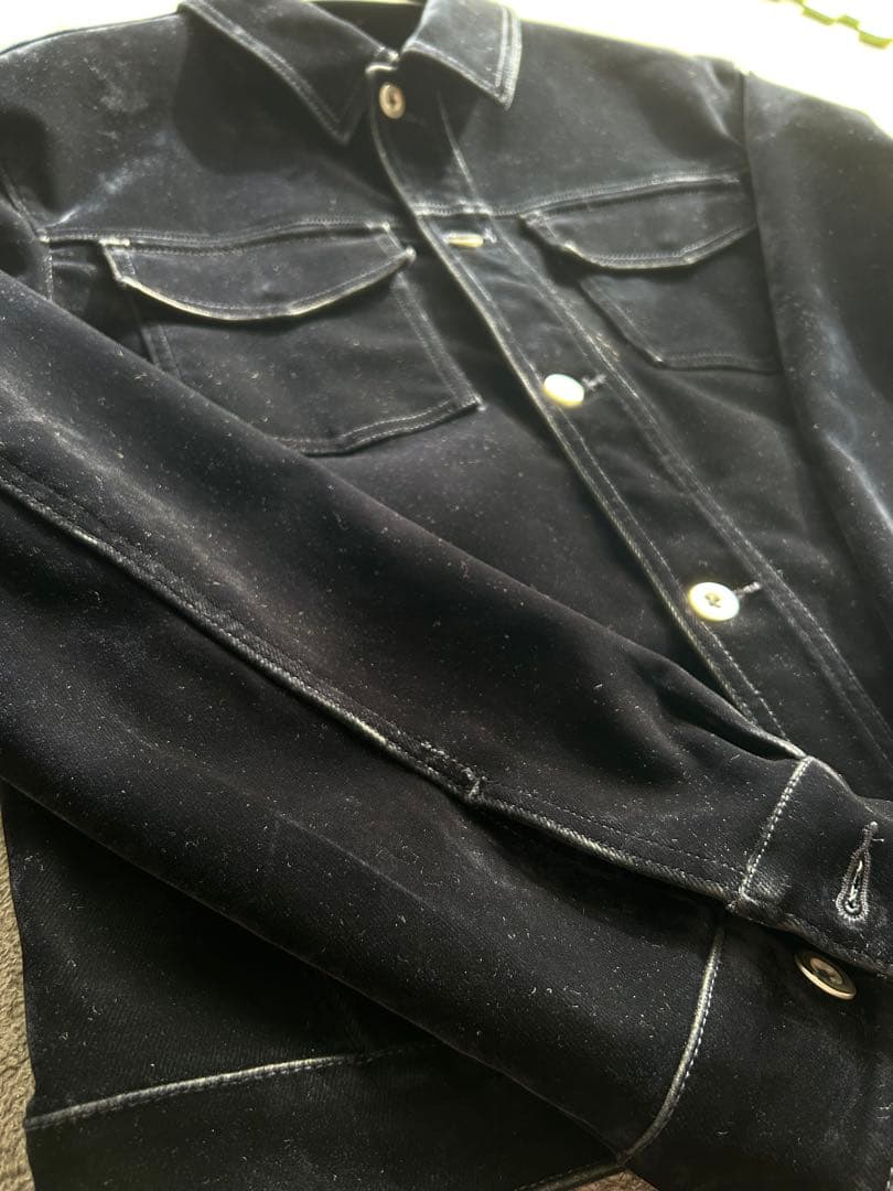 ZARA zara ザラ　ベロア　ジャケット　上着　XL ネイビー　上質