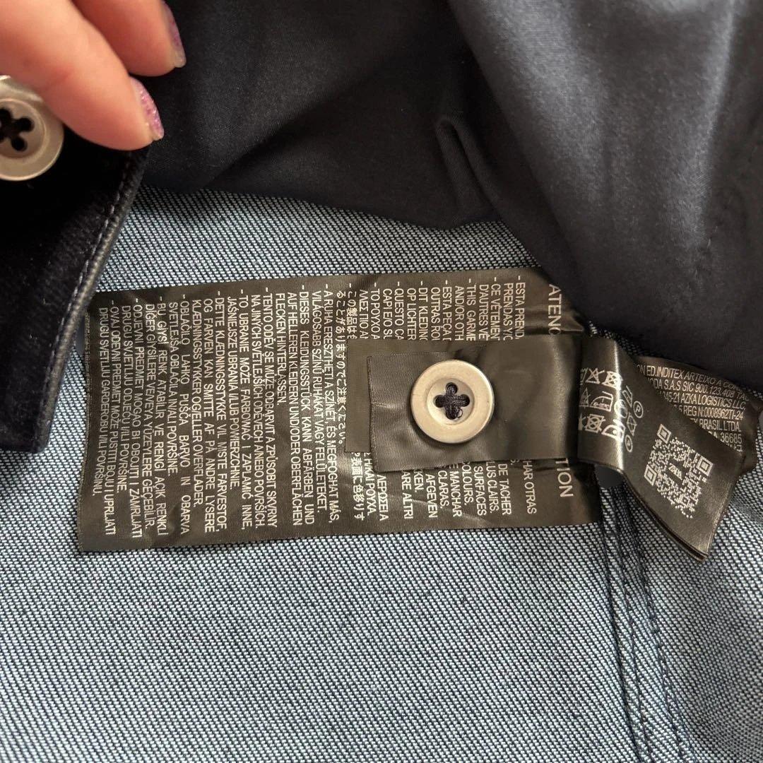 ZARA zara ザラ　ベロア　ジャケット　上着　XL ネイビー　上質