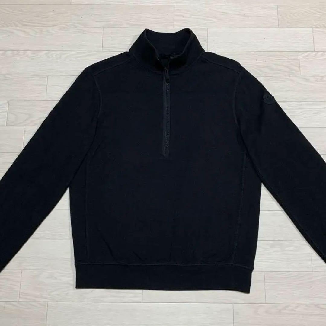 美品★モンクレール 黒 S ハイネック ジップアップ トレーナー　4P106