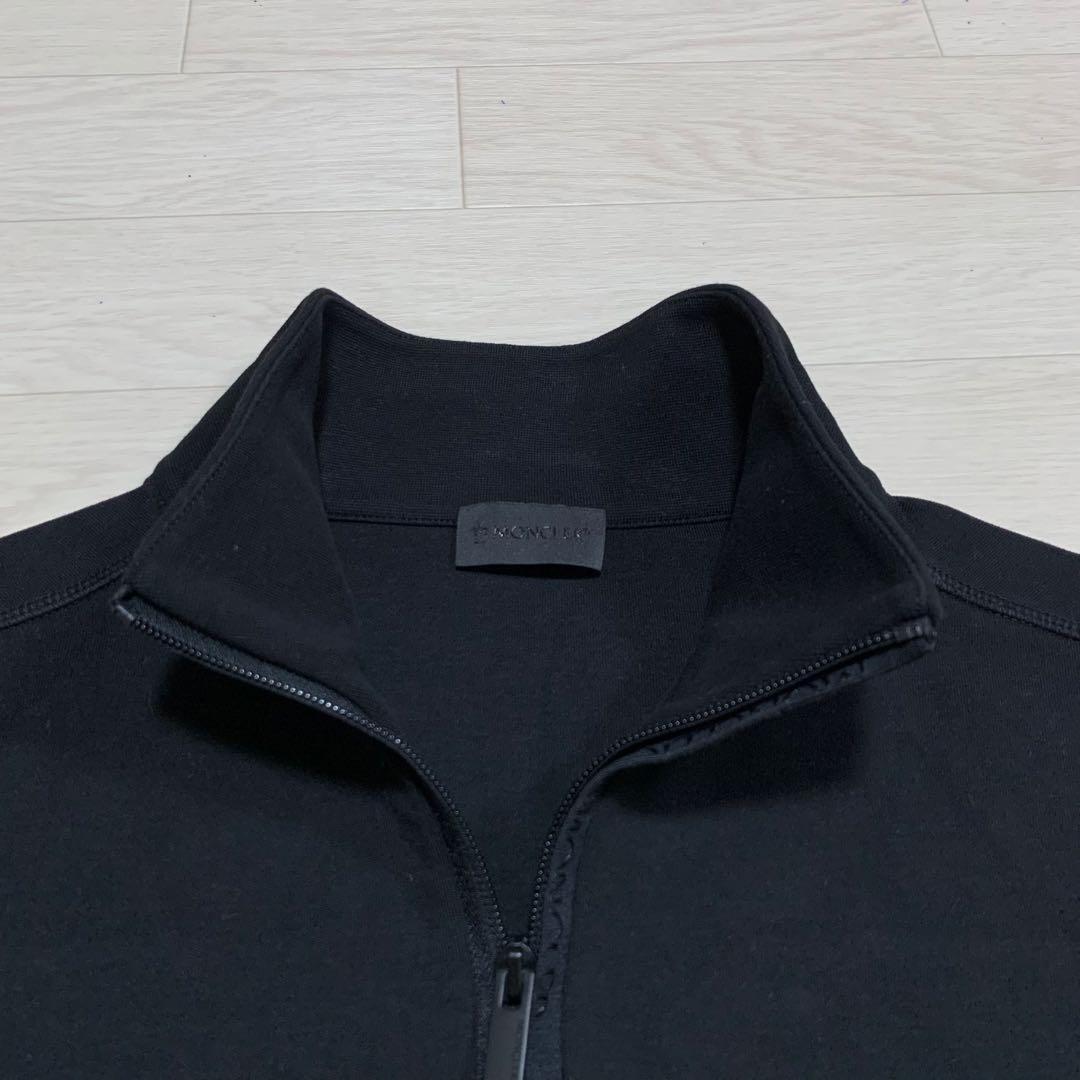 美品★モンクレール 黒 S ハイネック ジップアップ トレーナー　4P106