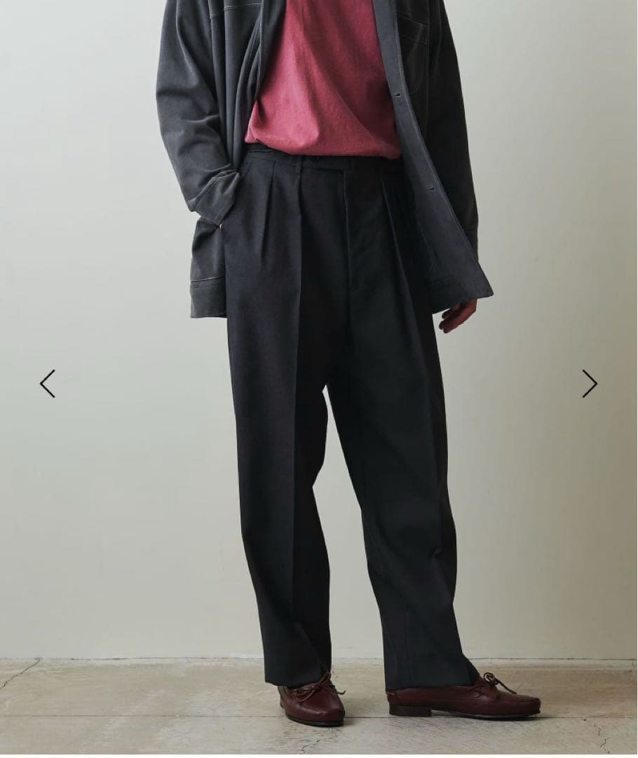 新品 steven alan ウール イン ツープリーツ ドレス　ワイド　パンツ