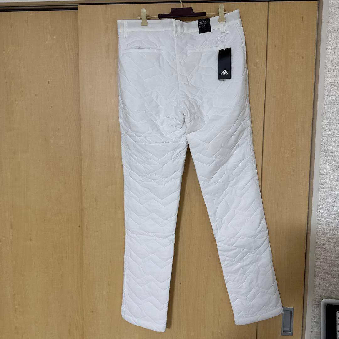 新品未使用　adidas 中綿保温　ホワイトパンツ