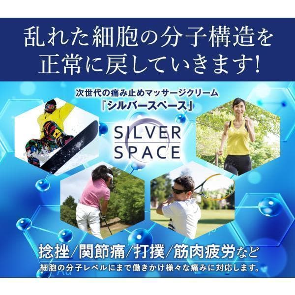 【5個セット】痛み止め マッサージ　クリーム シルバースペース ８０ｇ