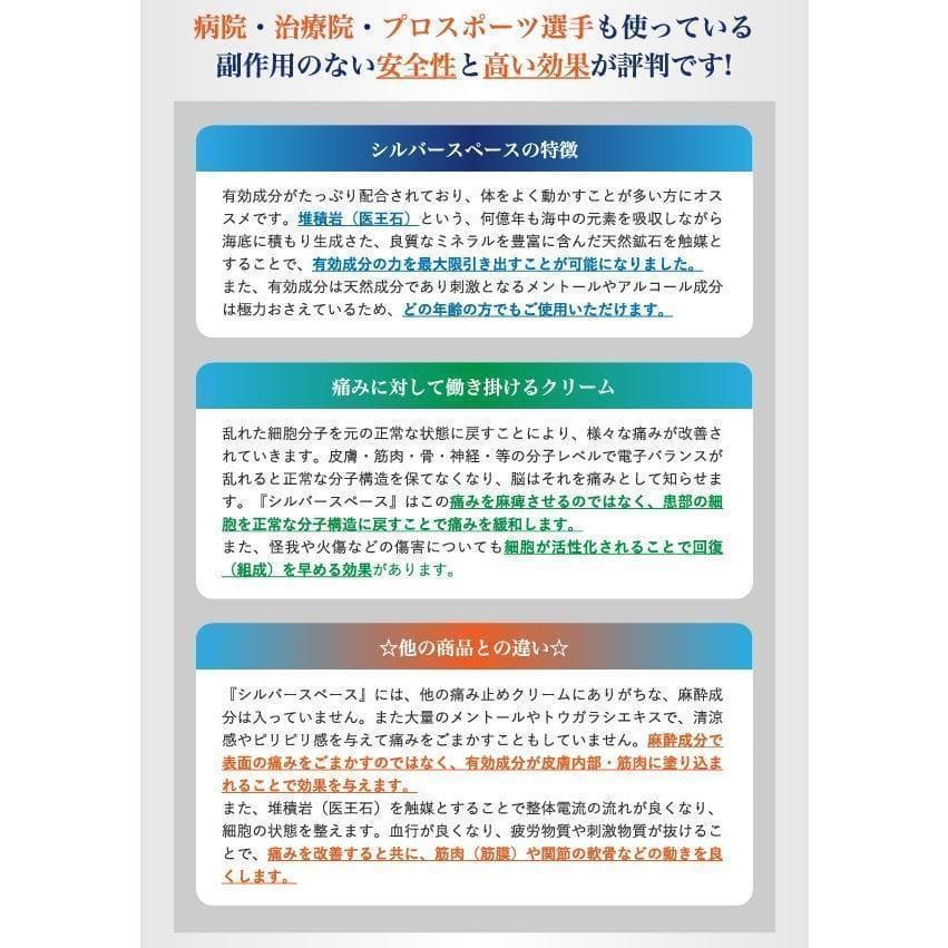 【5個セット】痛み止め マッサージ　クリーム シルバースペース ８０ｇ