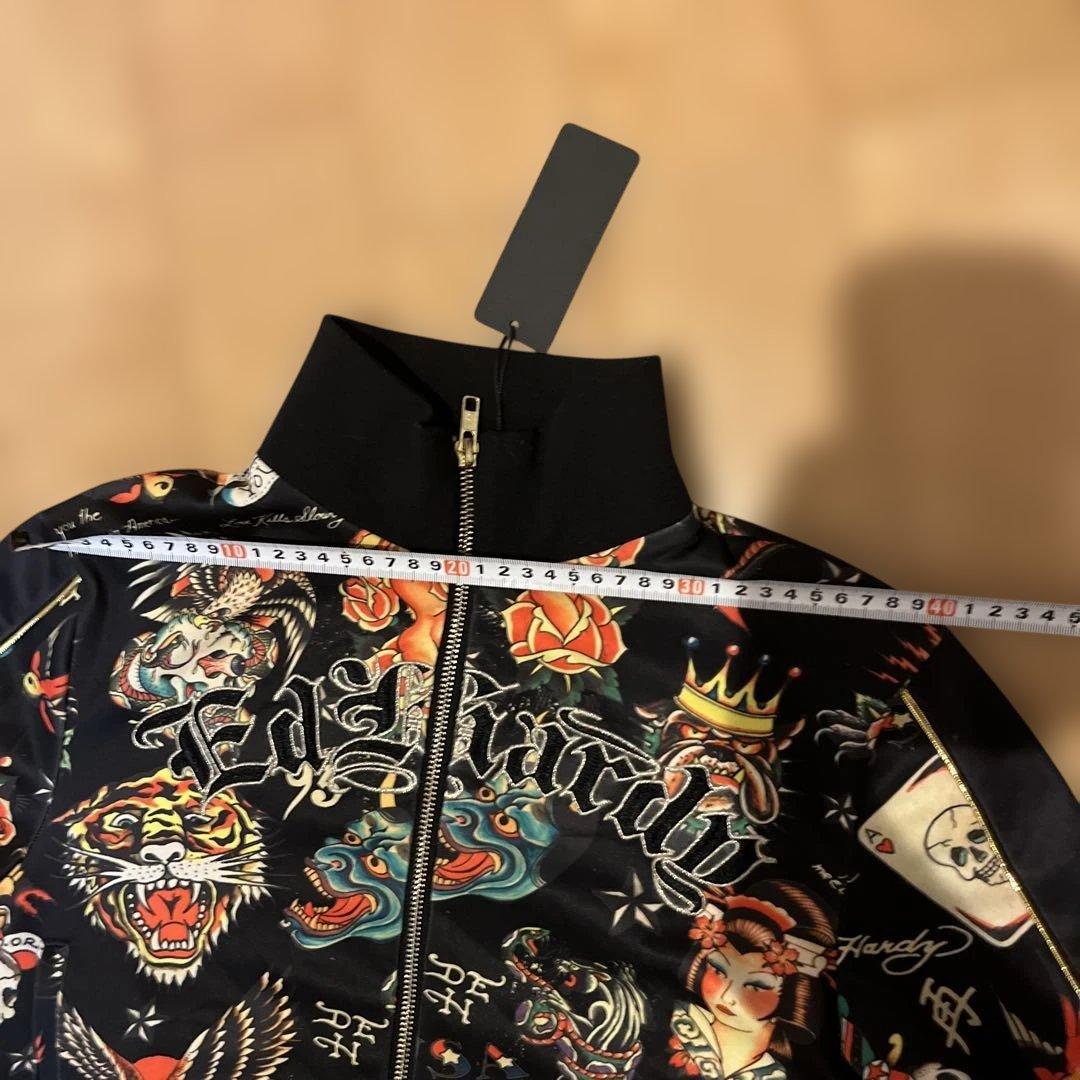 Ed Hardy タトゥー柄 ジップアップパーカー M