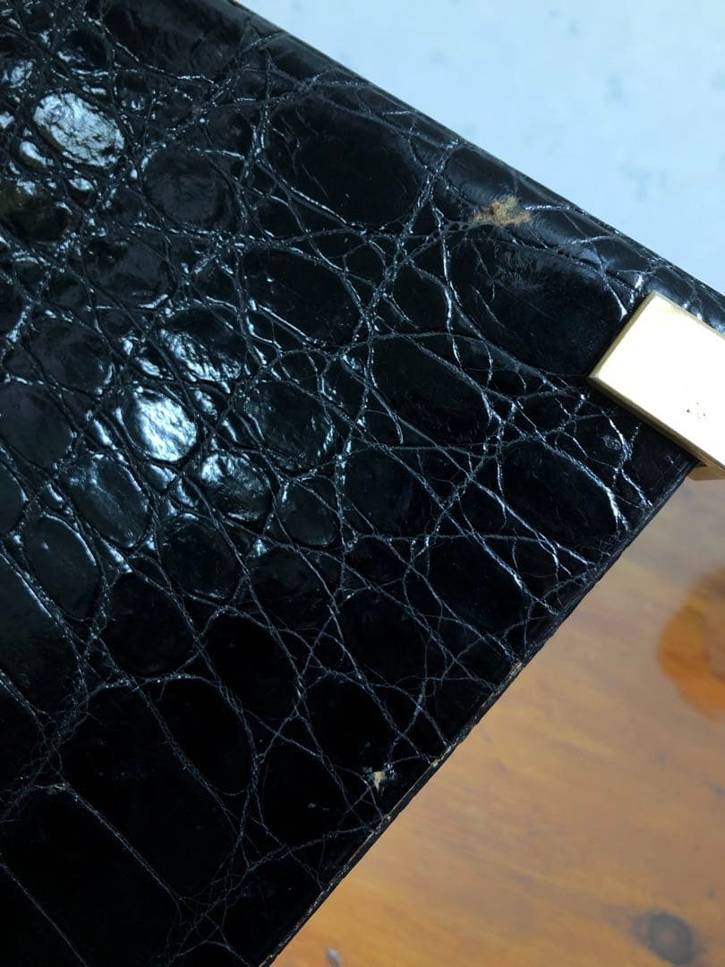 Marius Patte マリウスパット クロコダイル革 ダストボックス ゴミ箱