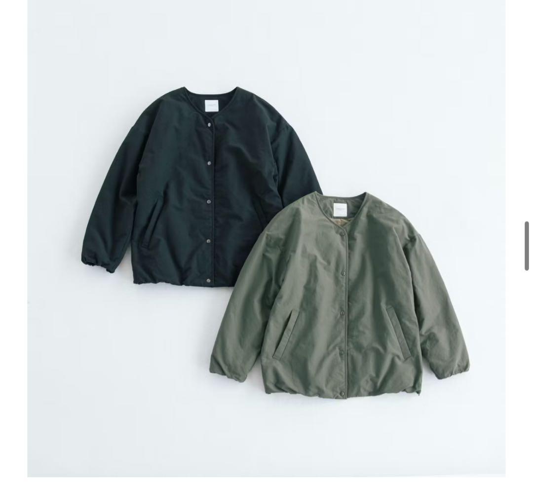 「ふんわり軽くてあったかい」洗えるショート丈コート　カーキ