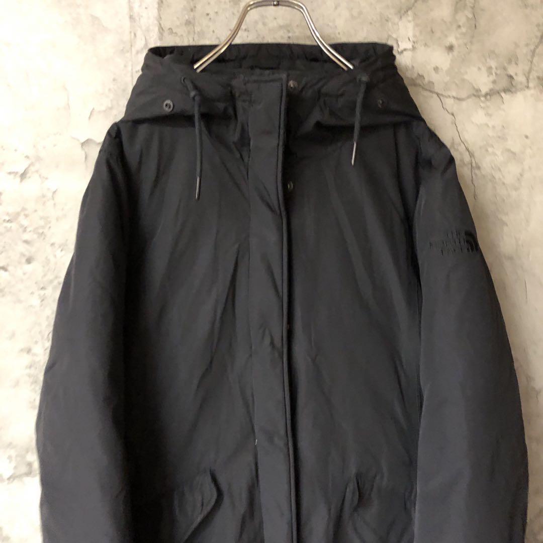 刺繍　肩ロゴ　ブラック　M ザノースフェイス　中綿　ナイロンコート