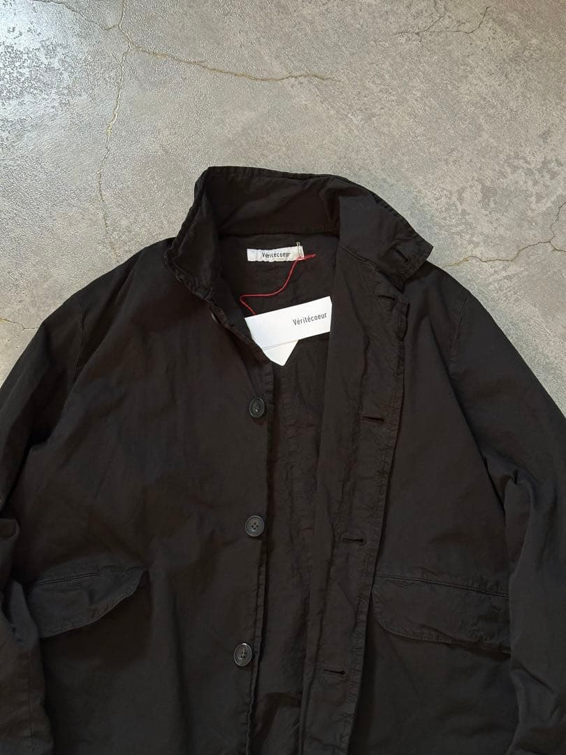 Veritecoeur ガーメントダイショートコート黒フリーサイズ新品