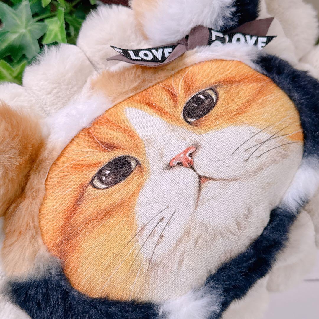ゆ*ら様 コヤンイサムチョン♡ぶさかわハチワレにゃんの三毛猫ファー着ぐるみトート