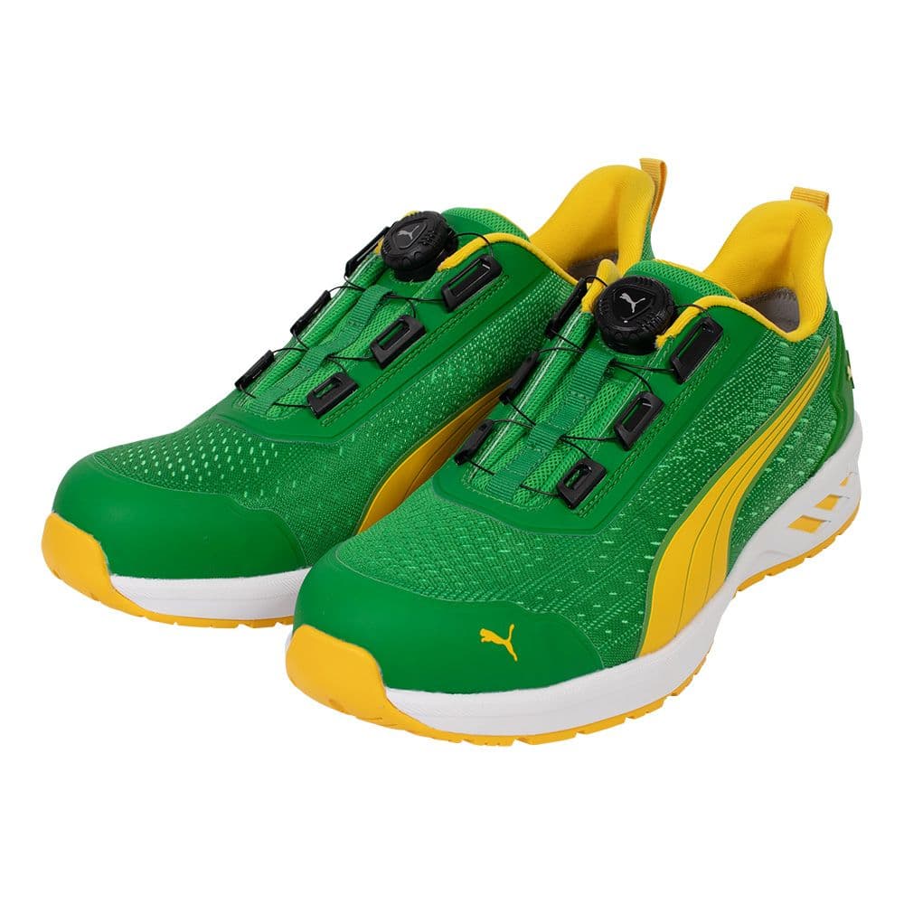 プーマ安全靴#64.408 27.0cmグライドグリーンディスクロー