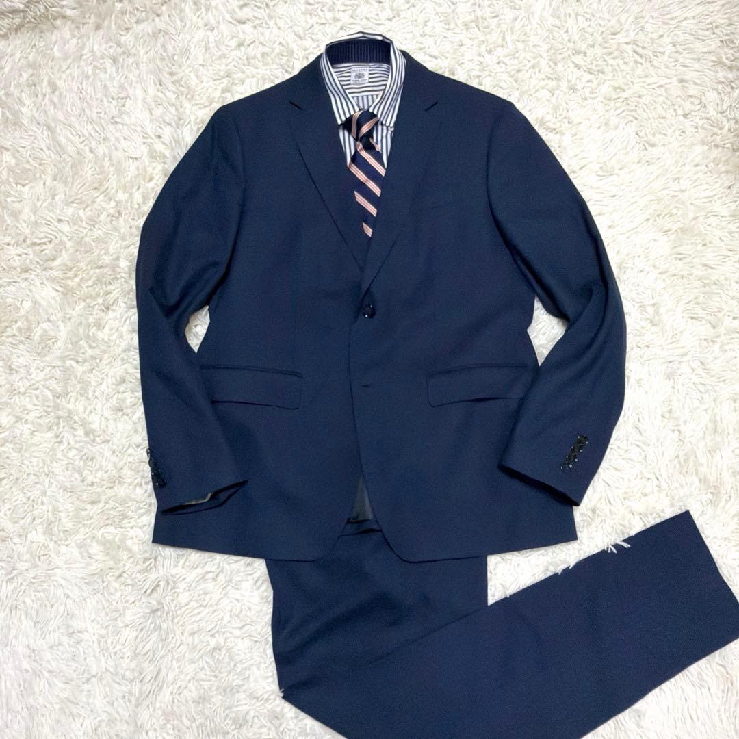 ZARA セットアップ スーツ ネイビー　総裏　EUR54 希少サイズ 紺