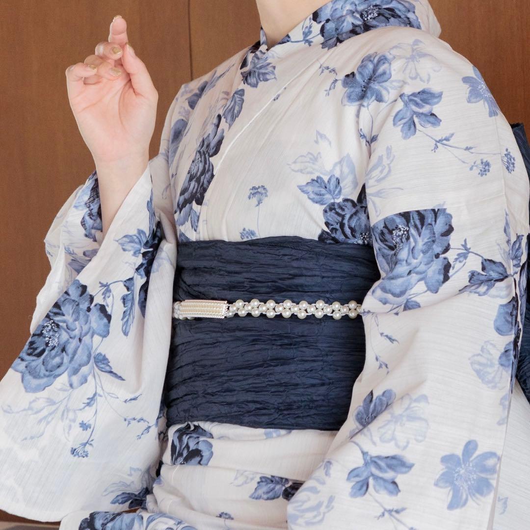 Dita 浴衣セット 水彩の勿忘草色