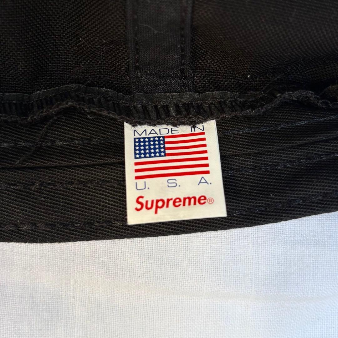 Supreme ブラック キャップ　cordura nylon USA