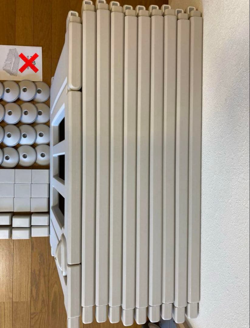 【うかうか】iFamバーチ　ベビーサークル　扉付き10枚　ベージュ