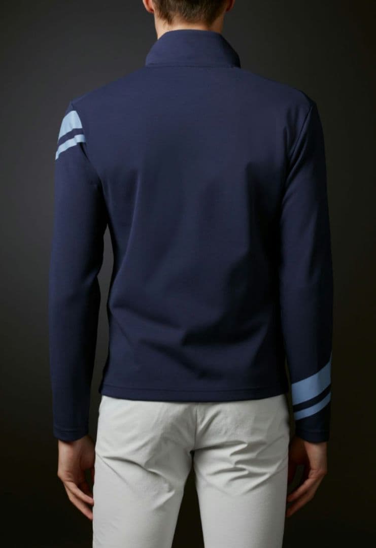 【入手困難】デサントゴルフ ロゴプリント ジャージー ジャケット M ネイビー