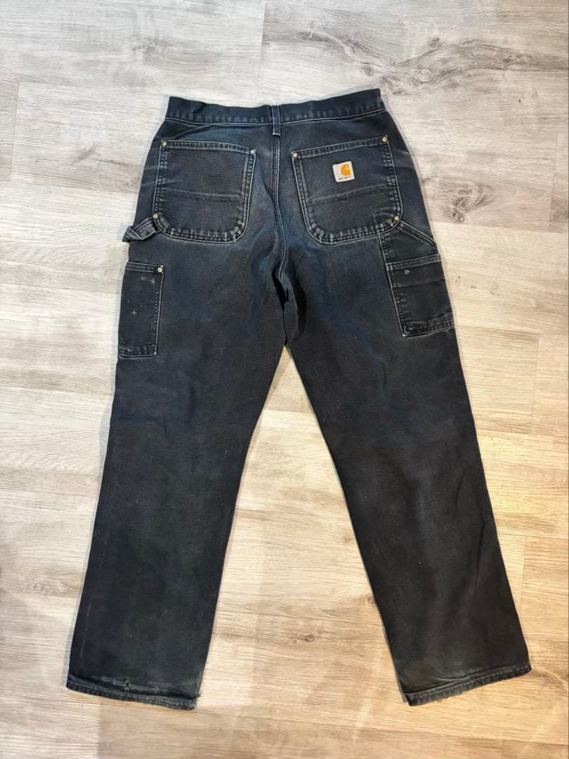 【鬼ヒゲ】Carhartt B01 BLK USA製ブラック ダブルニー#518