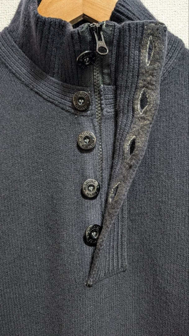 トップス Stone  12AW Harf Zip Knit