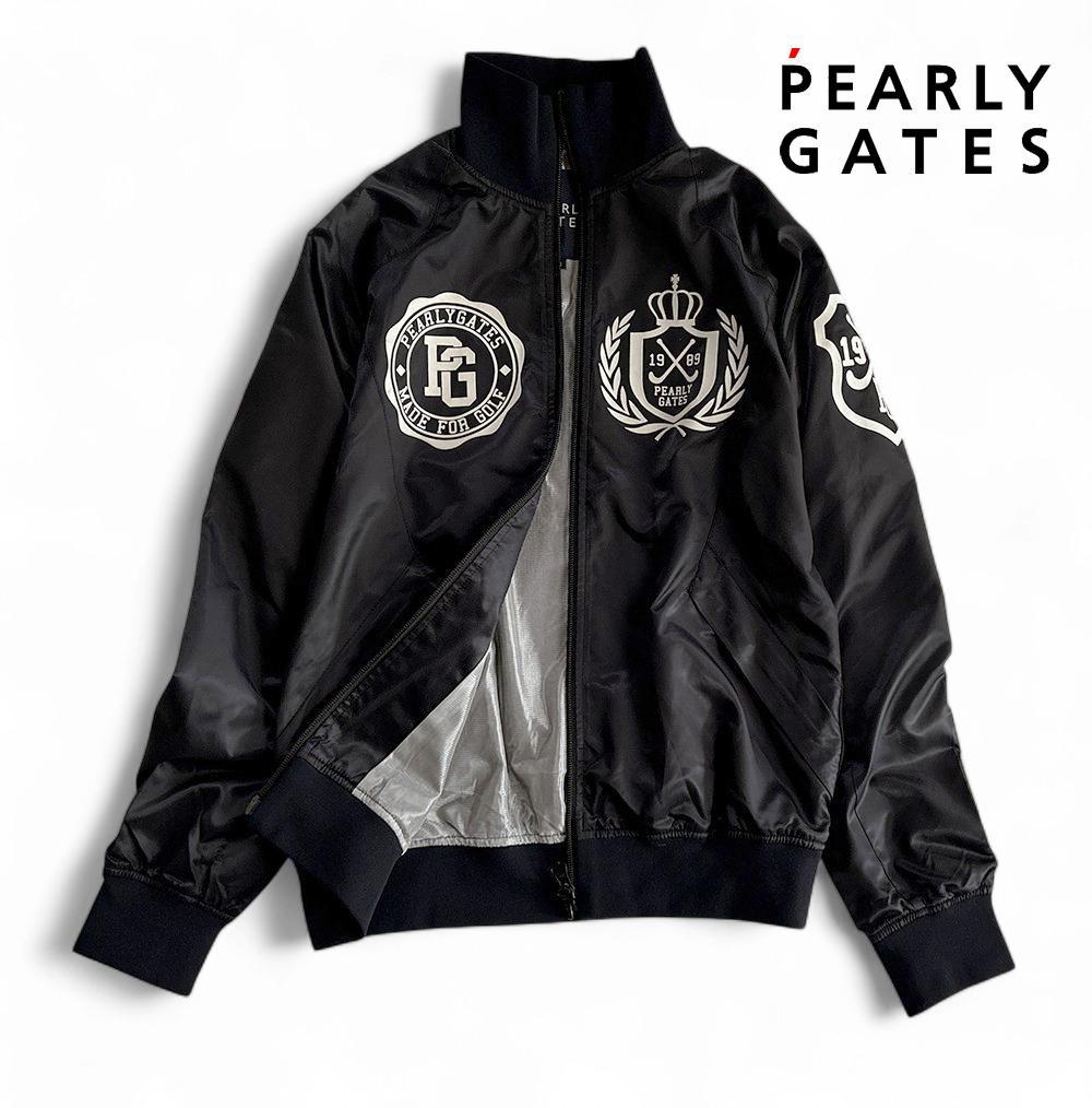 未使用級パーリーゲイツ 蓄熱フィルム裏地 ダブルジップスニードジャケット紺