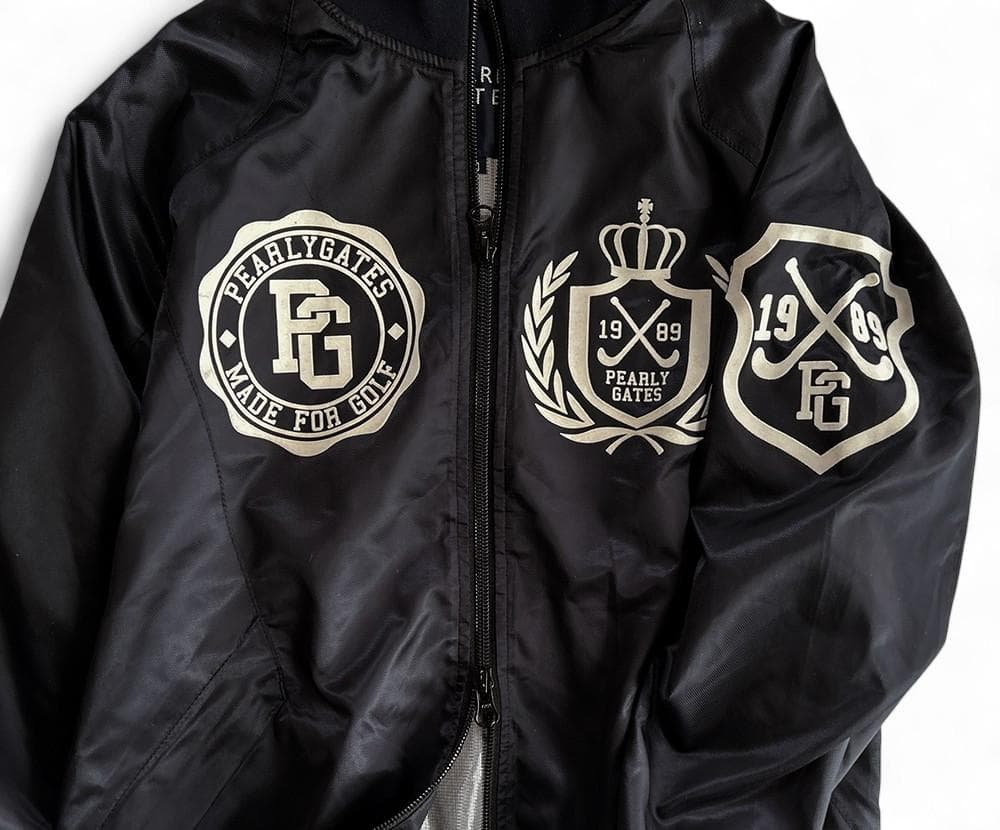 未使用級パーリーゲイツ 蓄熱フィルム裏地 ダブルジップスニードジャケット紺