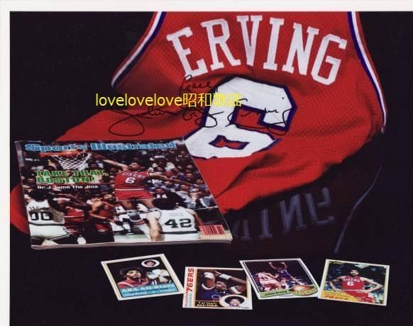 超貴重珍品NBAレジェンド芸術的スラムダンカー❤️ドクターJ 直筆オートグラフ