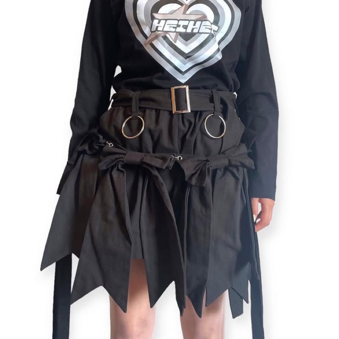 HEIHEI リボンショートパンツ ブラック