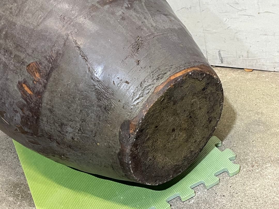 古い唐津焼の大甕69cm 大瓶 壺 水瓶 古民具