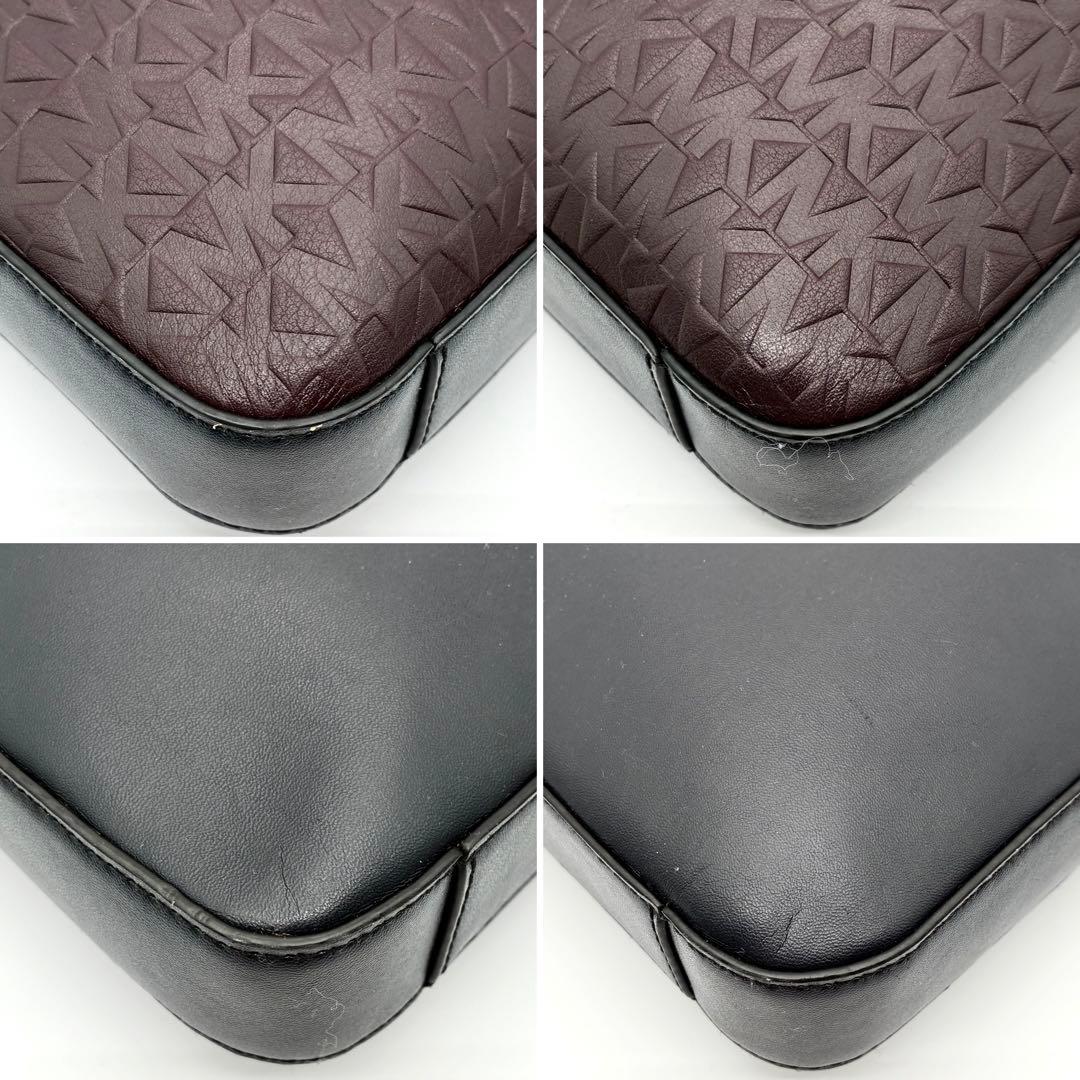 極美品 マイケルコース ビジネスバッグ 総柄 ロゴ A4 PC可 ボルドー 紺