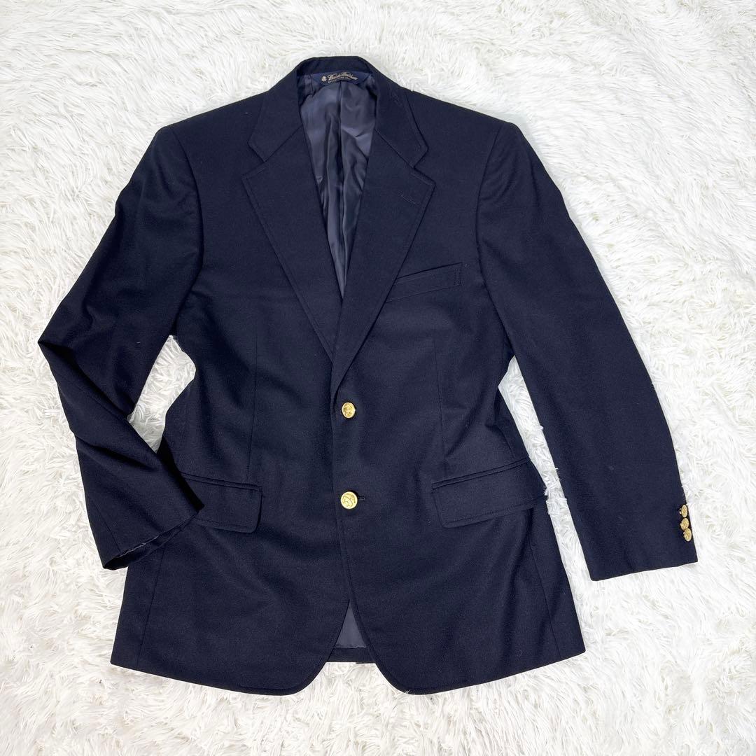 ブルックスブラザーズ 紺ブレ テーラードジャケット 金ボタン ロゴ 37SHT