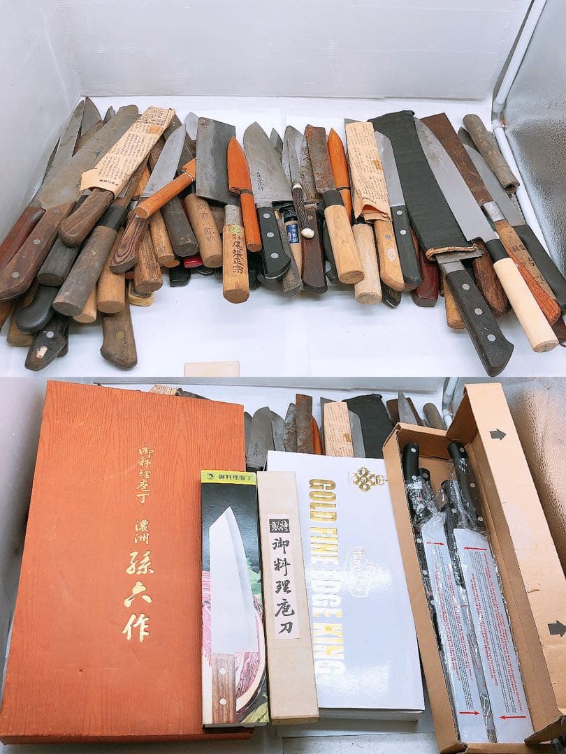 ナ*ム様 包丁 60点以上 大量まとめ売り 和包丁 洋包丁 在銘あり 混在 中古