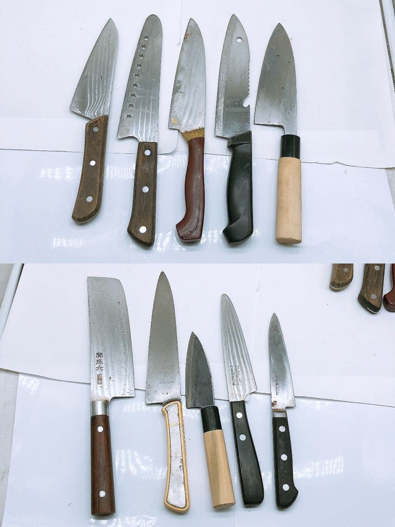 ナ*ム様 包丁 60点以上 大量まとめ売り 和包丁 洋包丁 在銘あり 混在 中古