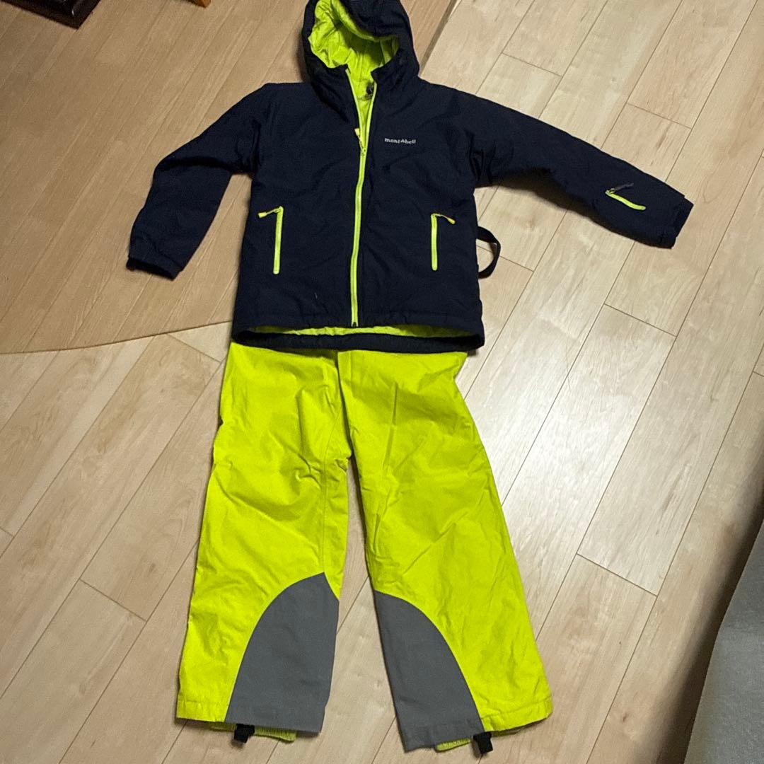 子供用スキーウェア ネイビー/イエロー