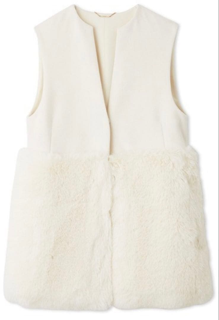 【最終お値下げ】セルフォード 裾ファーロングジレ 白