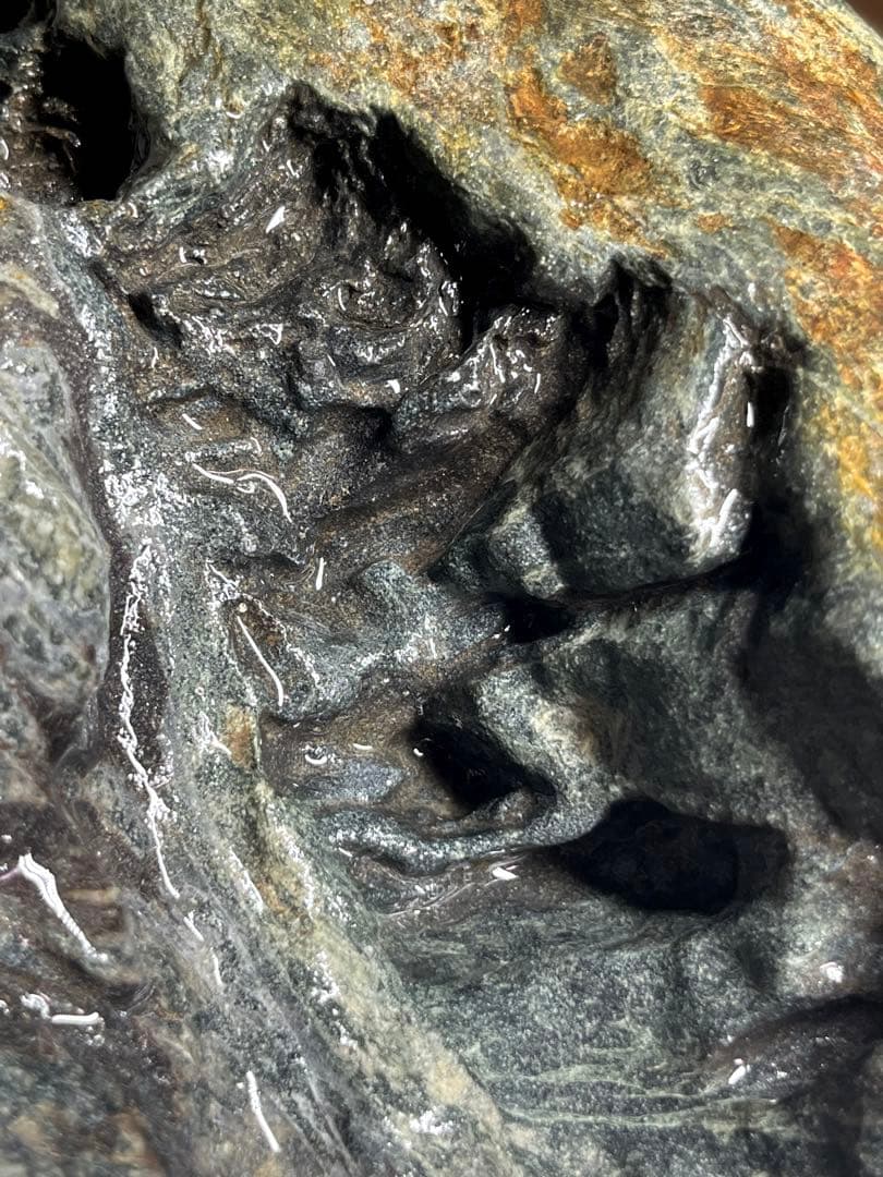 自然石 水石 アートピース 盆栽 朱泥 盆栽 水盤　花道　ミニチュア　4点まとめ