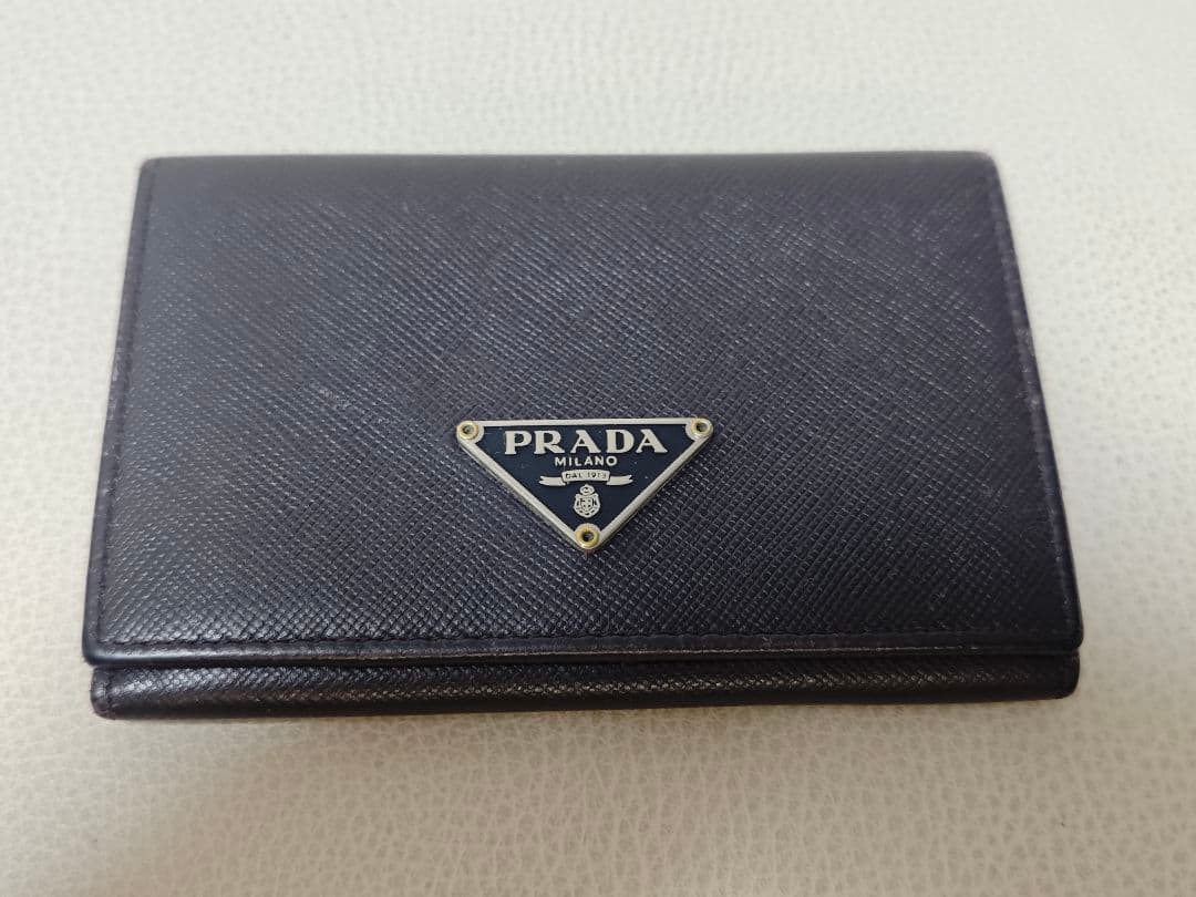 PRADA サフィアーノレザー 名刺入れ 黒