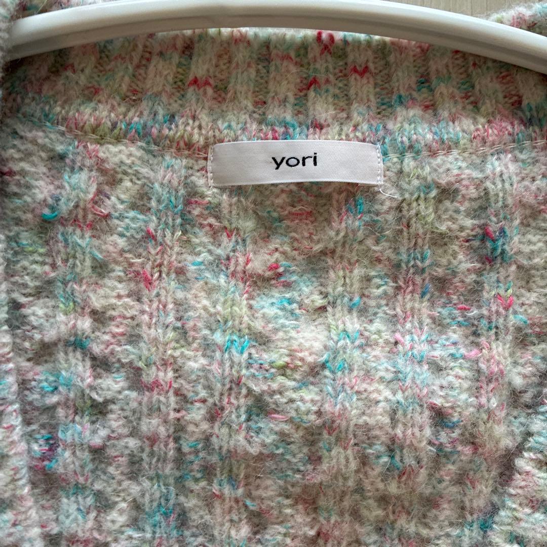 ま*0様 yori ヨリ ベビーアルパカミックスカーディガン